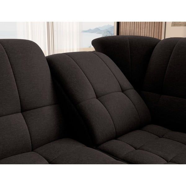 Smeđa sklopiva/s prostorom za odlaganje kutna garnitura (s desnim kutom/u obliku slova L) Sado – ELTAP-image-1