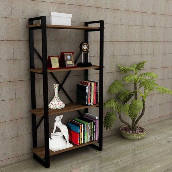 Biblioteka s policama s ukrasima od orahovog drva Albatros-image-3