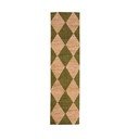Zelena/u prirodnoj boji ručno rađena staza od mješavine jute 80x230 cm Effie Diamond – Flair Rugs
