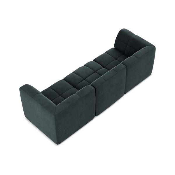 Plava baršunasti sofa 255 cm Aloha – Makamii-image-4