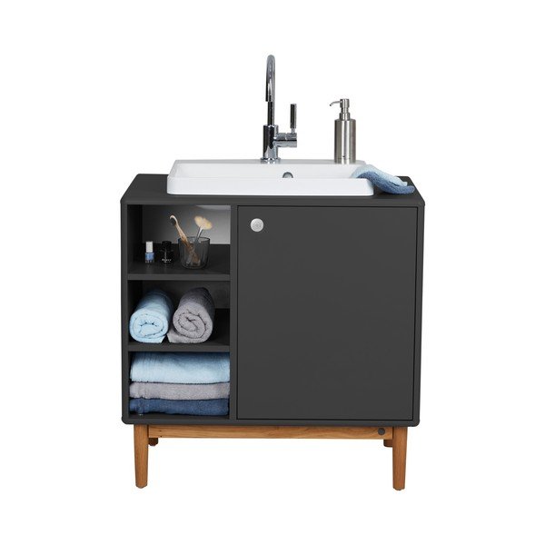 Tamno sivi ormarić ispod umivaonika 80x62 cm Color Bath - Tom Tailor for Tenzo-image-2