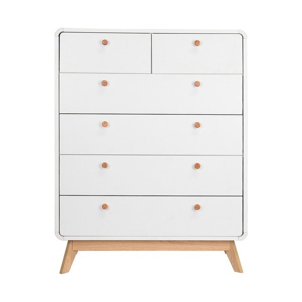 Bijela visoka komoda 81x104 cm Caitlin – Støraa-image-1