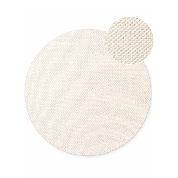 Krem ručno rađen vunen okrugao tepih ø 160 cm Lyon Beans – Elle Decoration