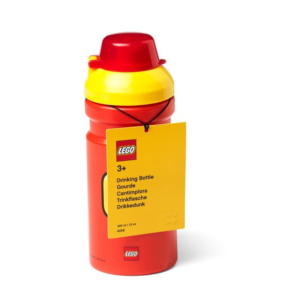 Crvena boca za vodu sa žutim poklopcem LEGO® Iconic, 390 ml-image-2