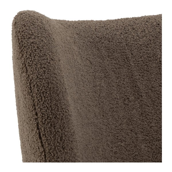 Smeđa fotelja od bouclé tkanine Elmont – Actona-image-4