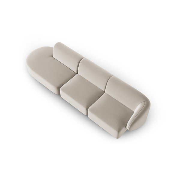 Bež baršunasti sofa s desnim kutom 311 cm Paolo – Milo Casa-image-1
