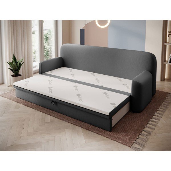 Smeđe-siva baršunasti sklopiva/s prostorom za odlaganje sofa 236 cm Elioss – ELTAP-image-2