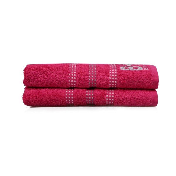 Set od 2 ručnika boje fuksije Beverly Hills Polo Club Stripes, 90 x 50 cm-image-1