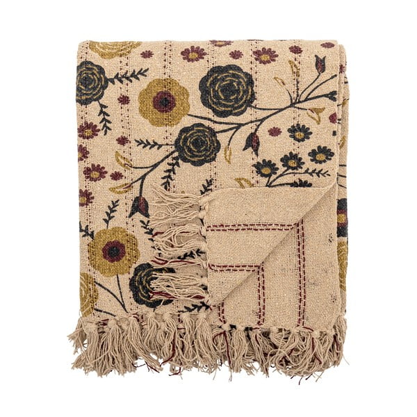 Smeđa deka od recikliranog pamuka 130x160 cm Eydis – Bloomingville-image-4