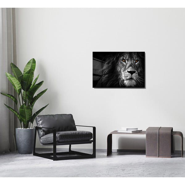 Staklena slika 70x50 cm Lion - Wallity-image-3