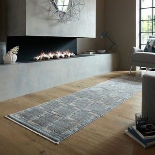 Siva/bež staza 66x240 cm Evelyn Blocks – Flair Rugs