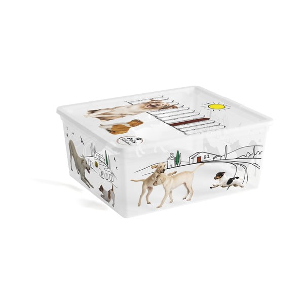 Bijela plastična kutija za pohranu s poklopcem 40x34x17 cm C Box Style – KIS