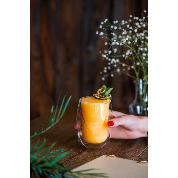 Set od 2 čaše za kavu s dvostrukim stijenkama Vialli Design Geo, 250 ml-image-1