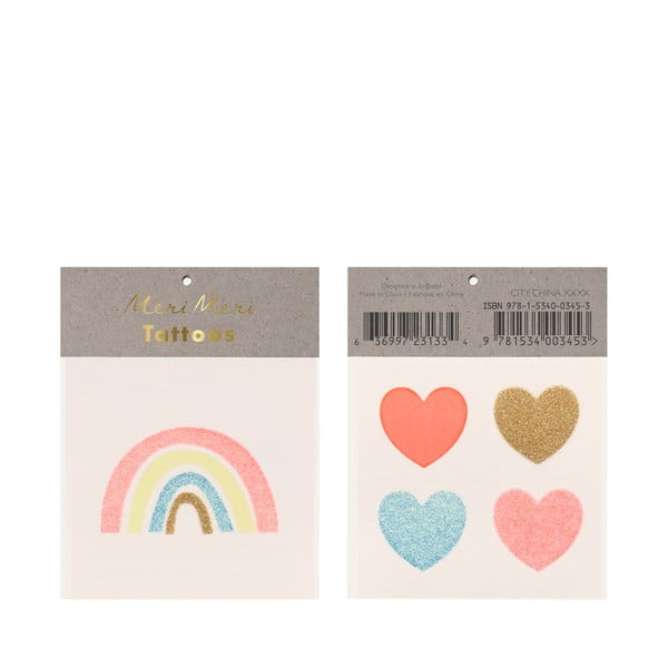 Dječje tetovaže Rainbow & Hearts – Meri Meri