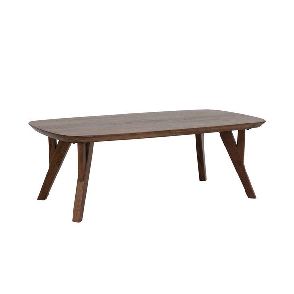 Stolić za kavu od masivnog bagrema u tamnoj prirodnoj boji 65x120 cm Quenza – Light & Living