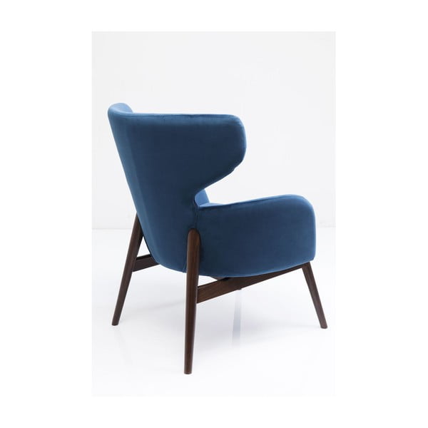 Plava fotelja za uši Kare Design Aroha Velvet-image-3