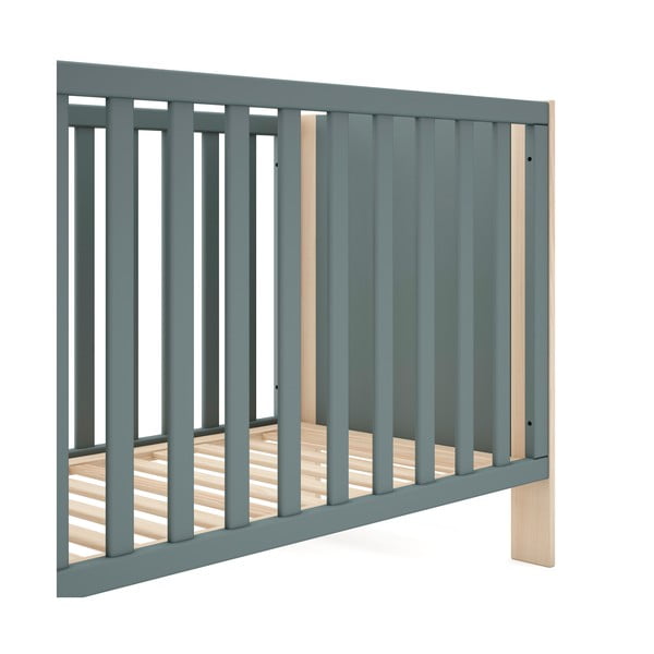 Dječji krevet 60x120 cm u prirodnoj boji/prljavo zeleni Esteban – Marckeric-image-4