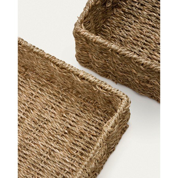 Košare u setu 2 kom od morske trave 36x27x10 cm Tossa – Kave Home-image-3