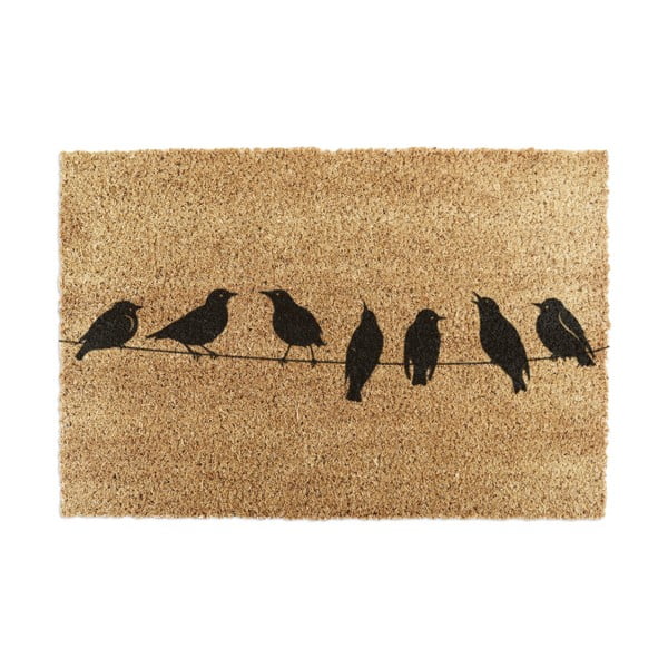 Otirač od kokosovih vlakana 40x60 cm Birds On a Wire – Artsy Doormats