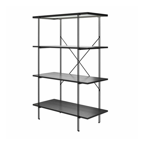 Crna polica za knjige u dekoru hrasta 79x117 cm Wainwright - Queer Eye-image-3