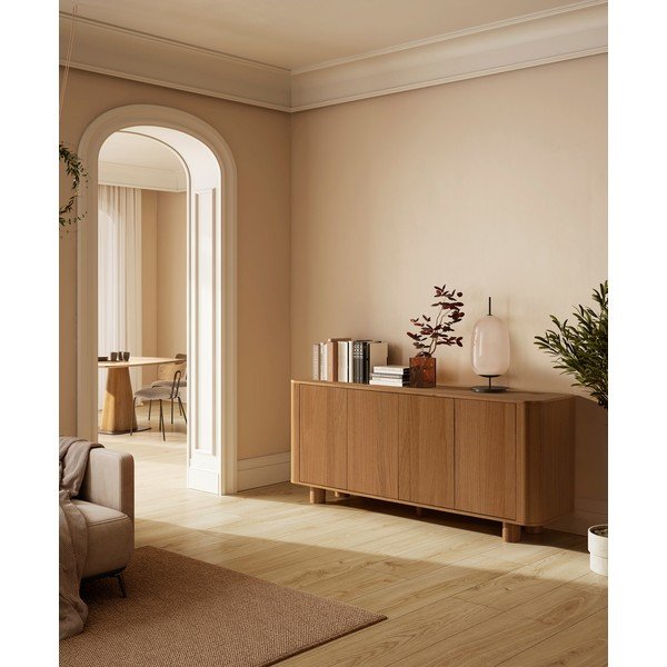 Komoda u dekoru hrasta u prirodnoj boji 180x75x40 cm Padoc – MOME-image-1