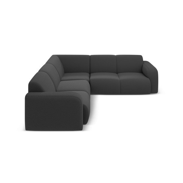 Tamno siva kutna garnitura od bouclé tkanine (promjenjiva) Molino – Micadoni Home