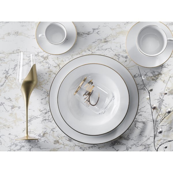 Bijele porculanske šalice u setu 6 kom 100 ml Gold Chic – Villa Altachiara-image-1