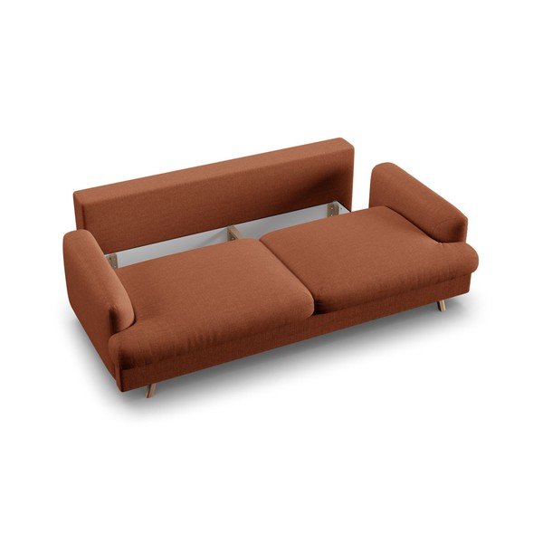 Sklopiva/s prostorom za odlaganje sofa boja terakote 233 cm Naomi – Micadoni -image-4