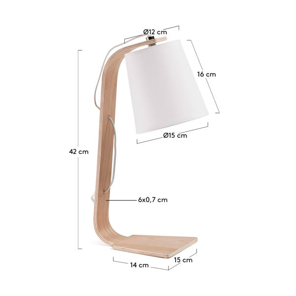 Bijela stolna lampa Kave Home Percy-image-2