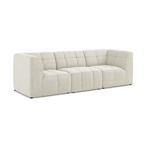 Bež sofa od bouclé tkanine 255 cm Aloha – Makamii