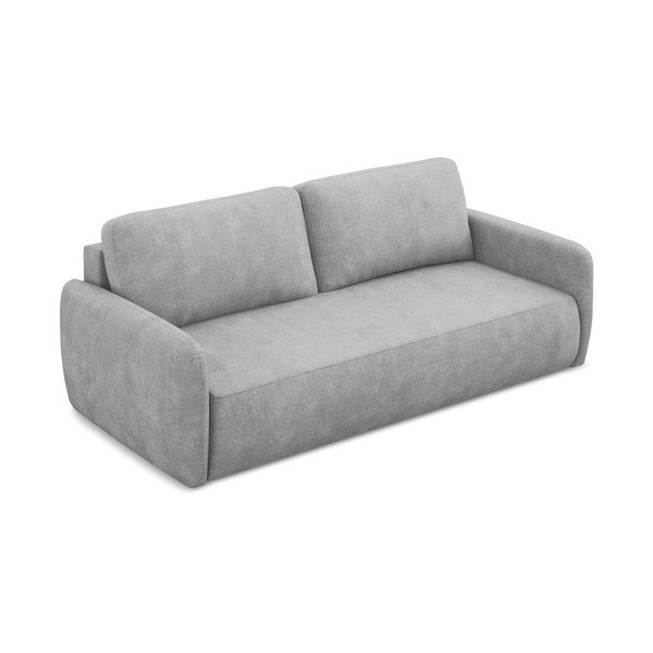 Svijetlo siva sklopiva/s prostorom za pohranu sofa od šenila 218 cm Lilo – Makamii-image-2