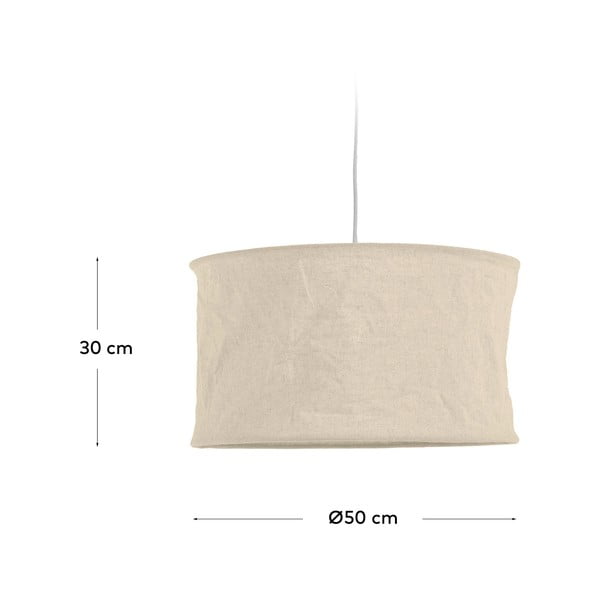Bež sjenilo od tkanine ø 50 cm Mariela - Kave Home-image-4