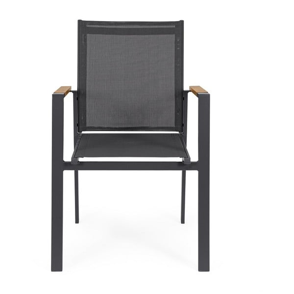 Antracitno sive metalne vrtne stolice u setu 4 kom Heta   – Bizzotto-image-1