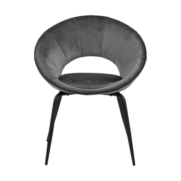 Tamno siva baršunasta blagovaonska stolica Actona Julia-image-2