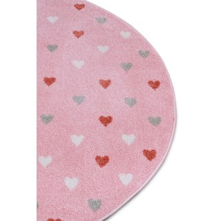 Ružičasti dječji tepih ø 140 cm Little Hearts – Hanse Home