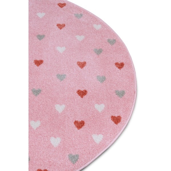 Ružičasti dječji tepih ø 100 cm Little Hearts – Hanse Home-image-1