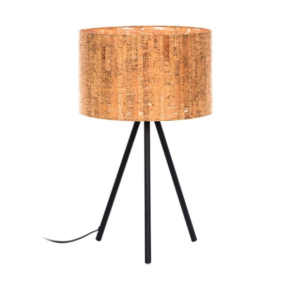 Smeđa stolna lampa Kave Home, visina 56 cm
