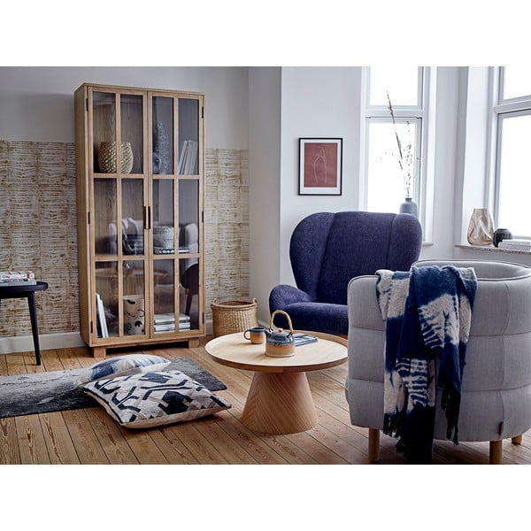 Okrugao stolić za kavu u dekoru hrasta u prirodnoj boji ø 74 cm Luana – Bloomingville-image-1