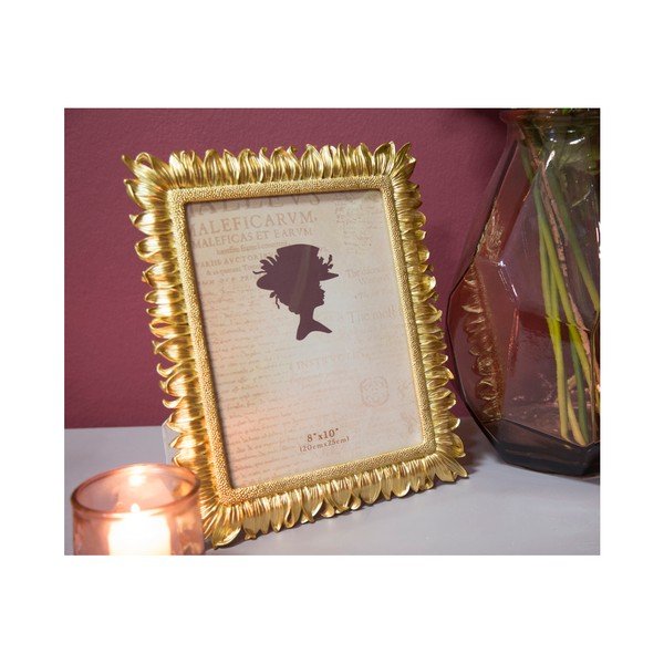 Žuti okvir za fotografije u okviru od smole Mauro Ferretti Glam Petal, 15 x 20 cm-image-2