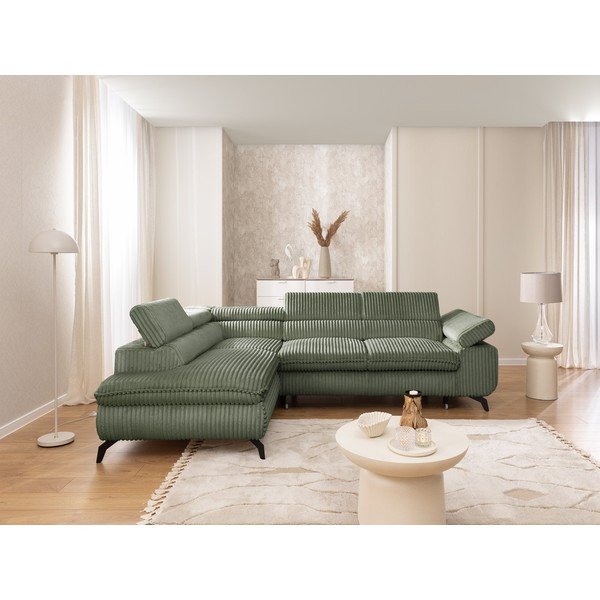 Zelena kutna garnitura od samta (s lijevim kutom/u obliku slova L) Marbeya  – Ropez-image-4