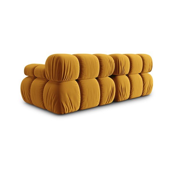 Žuta  baršunasta sofa 188 cm Bellis – Micadoni Home-image-4