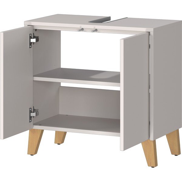 Krem ormarić za ispod umivaonika u mat dekoru 60x59 cm Arnea – Germania-image-3