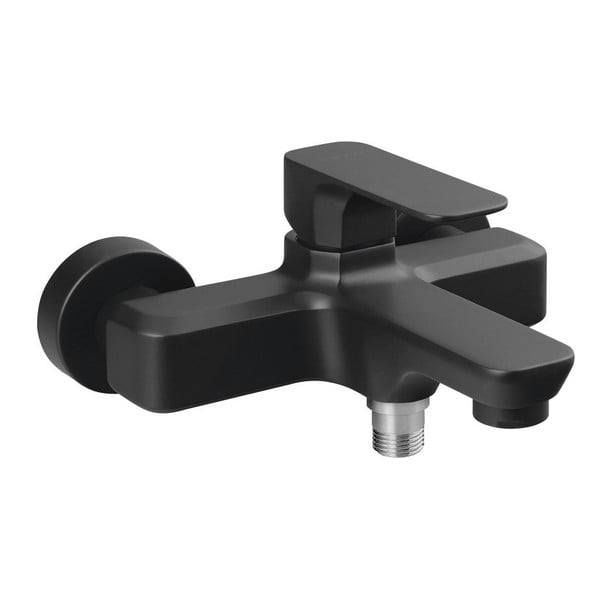 Mat crna zidna slavina za kadu (s 2 izlaza) Spy – Sapho
