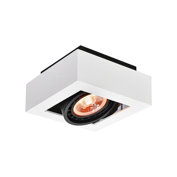 Bijela stropna svjetiljka s metalnim sjenilom 18,5x18,5 cm Loid – GTV