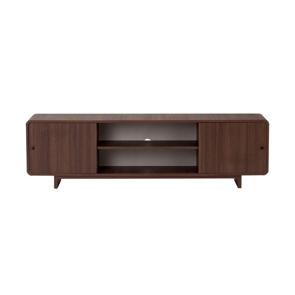 TV komoda u dekoru oraha u tamnoj prirodnoj boji 180x52x34 cm Mirel – Nordure-image-4