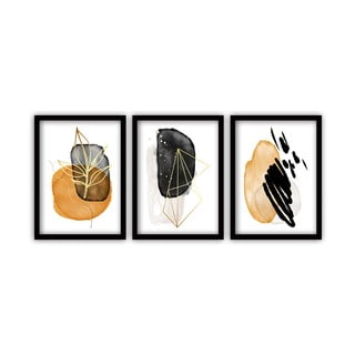 Set od 3 slike u crnim okvirima Vavien Artwork Elegant, 35 x 45 cm