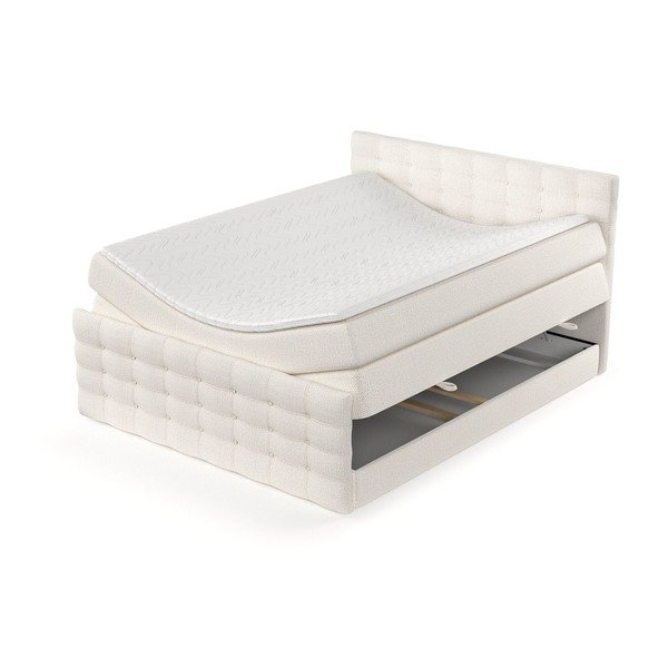 Krem boxspring krevet s prostorom za pohranu 160x200 cm Blend – Maison de Rêve-image-4