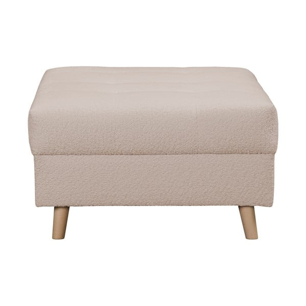 Bež tabure od bouclé tkanine Ariella – Ropez-image-3
