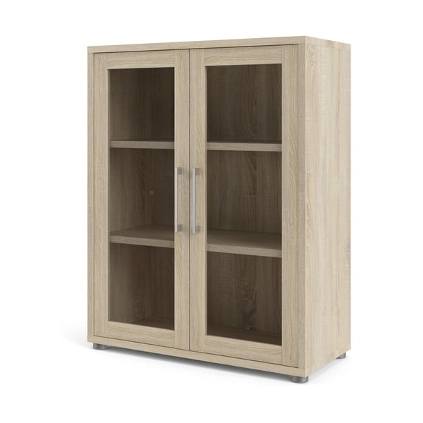 Modularna biblioteka u dekoru hrasta u prirodnoj boji 89x113 cm Prima – Tvilum