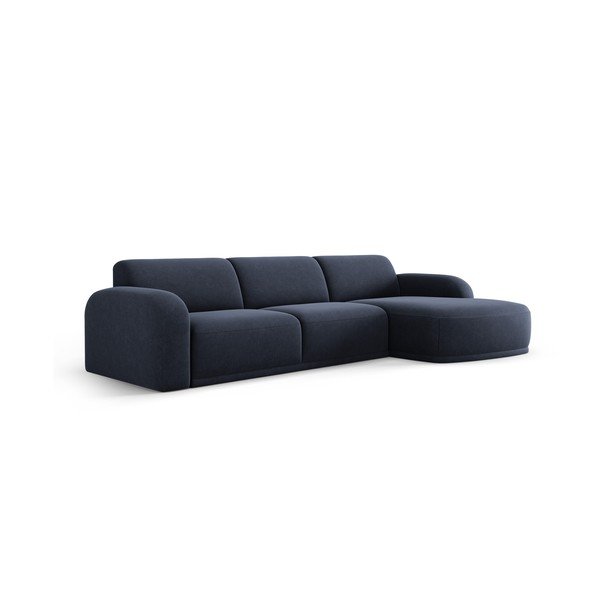 Tamno plava baršunasti kutna garnitura Erin – Micadoni Home-image-2